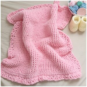 שמיכת תינוק ורודה